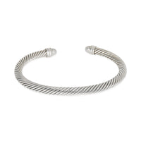 Sterling Silver Diamond Cable Classic Bracelet
