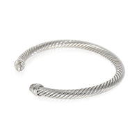 Sterling Silver Diamond Cable Classic Bracelet