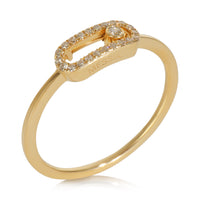 Yellow Gold Diamond Move Uno Ring