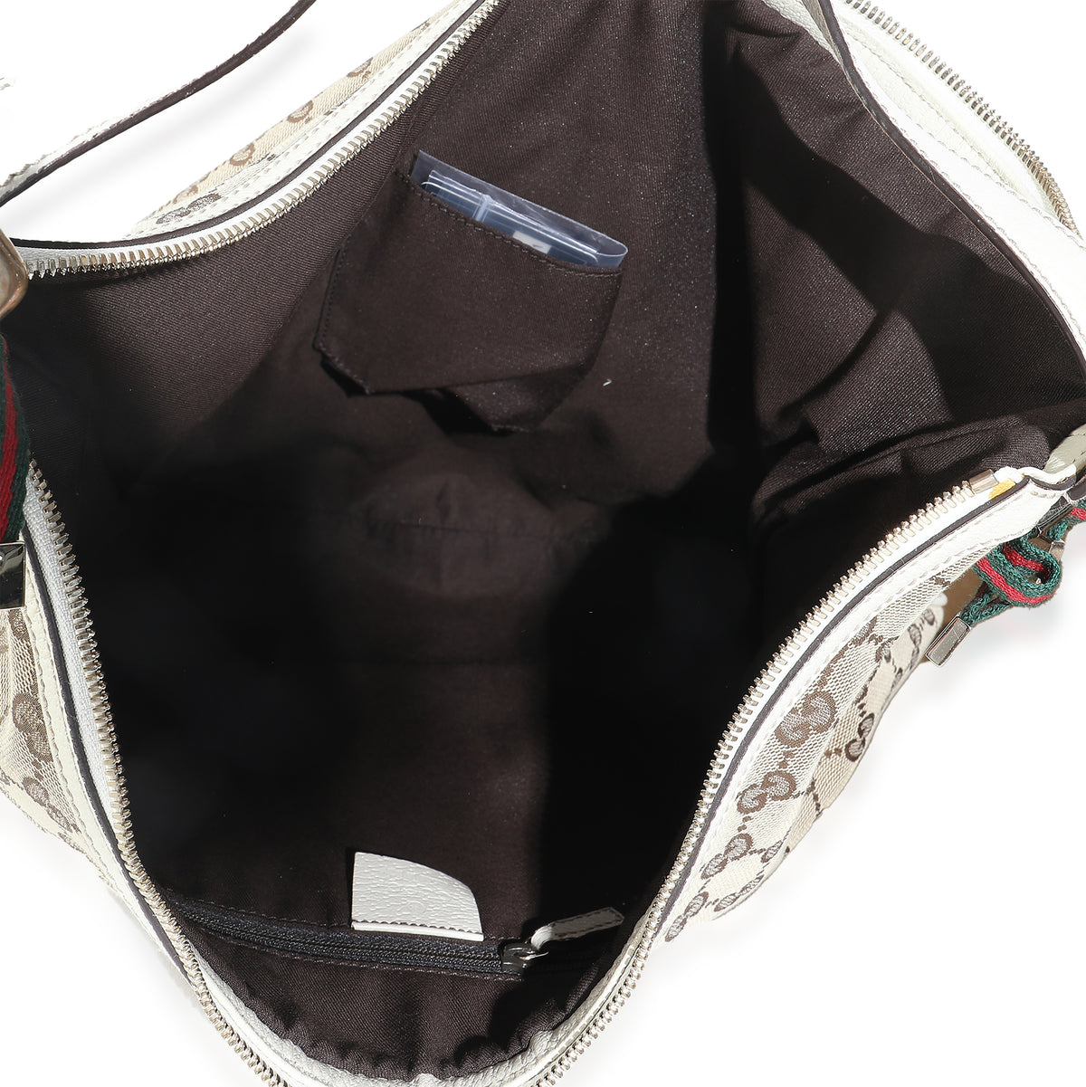 Off White Beige GG Monogram Canvas Princy Hobo