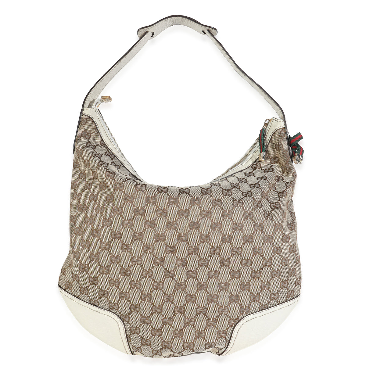 Off White Beige GG Monogram Canvas Princy Hobo