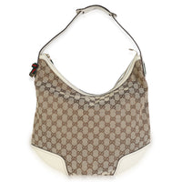 Off White Beige GG Monogram Canvas Princy Hobo