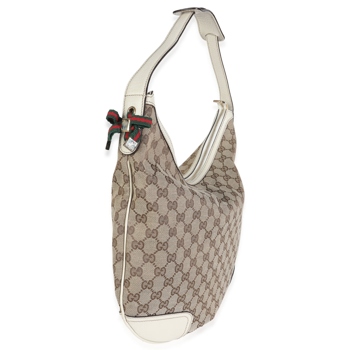 Off White Beige GG Monogram Canvas Princy Hobo