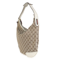 Off White Beige GG Monogram Canvas Princy Hobo