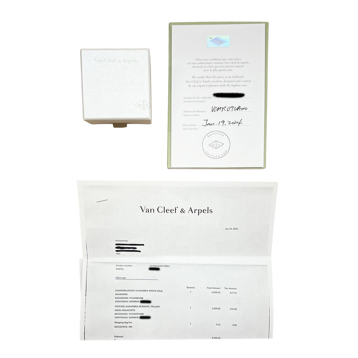 Yellow Gold Malachite Vintage Alhambra Pendant