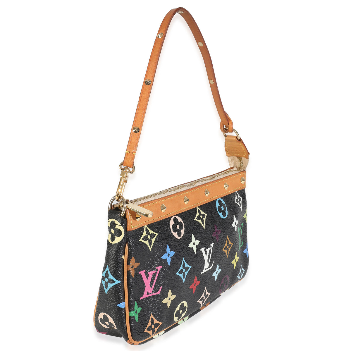 Black Monogram Multicolor Canvas Pochette Accessories