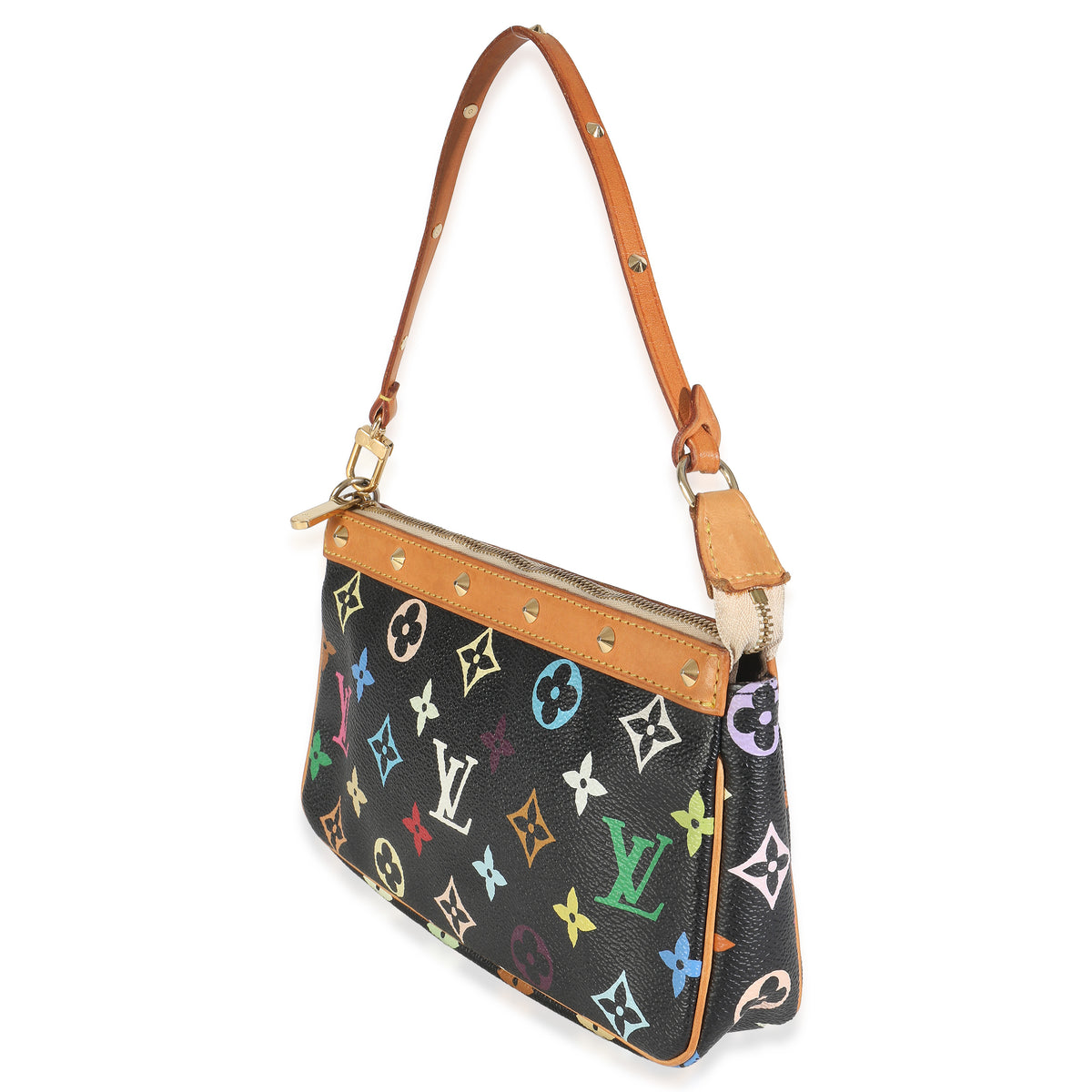 Black Monogram Multicolor Canvas Pochette Accessories