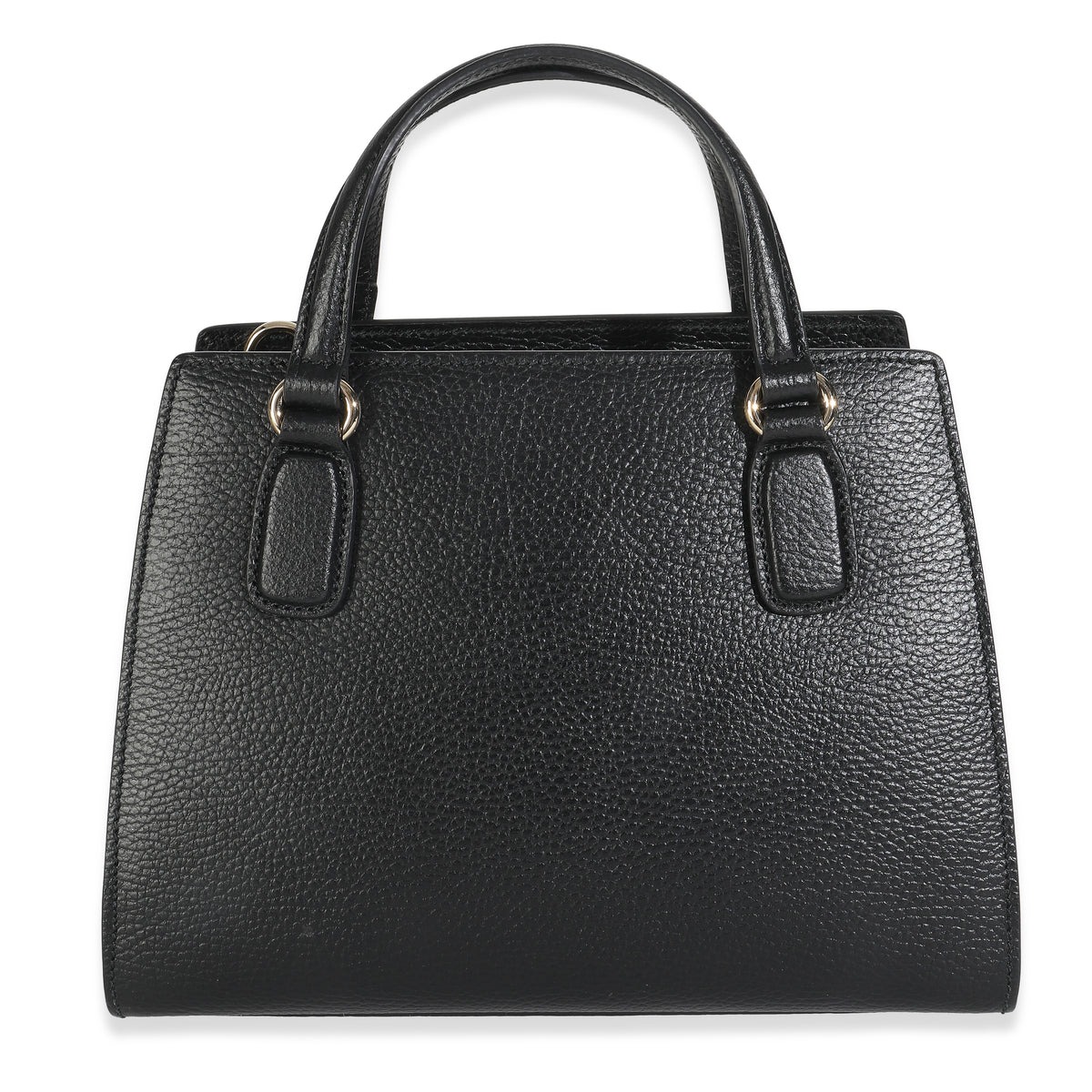 Black Dollar Calfskin Medium Soho Top Handle Satchel