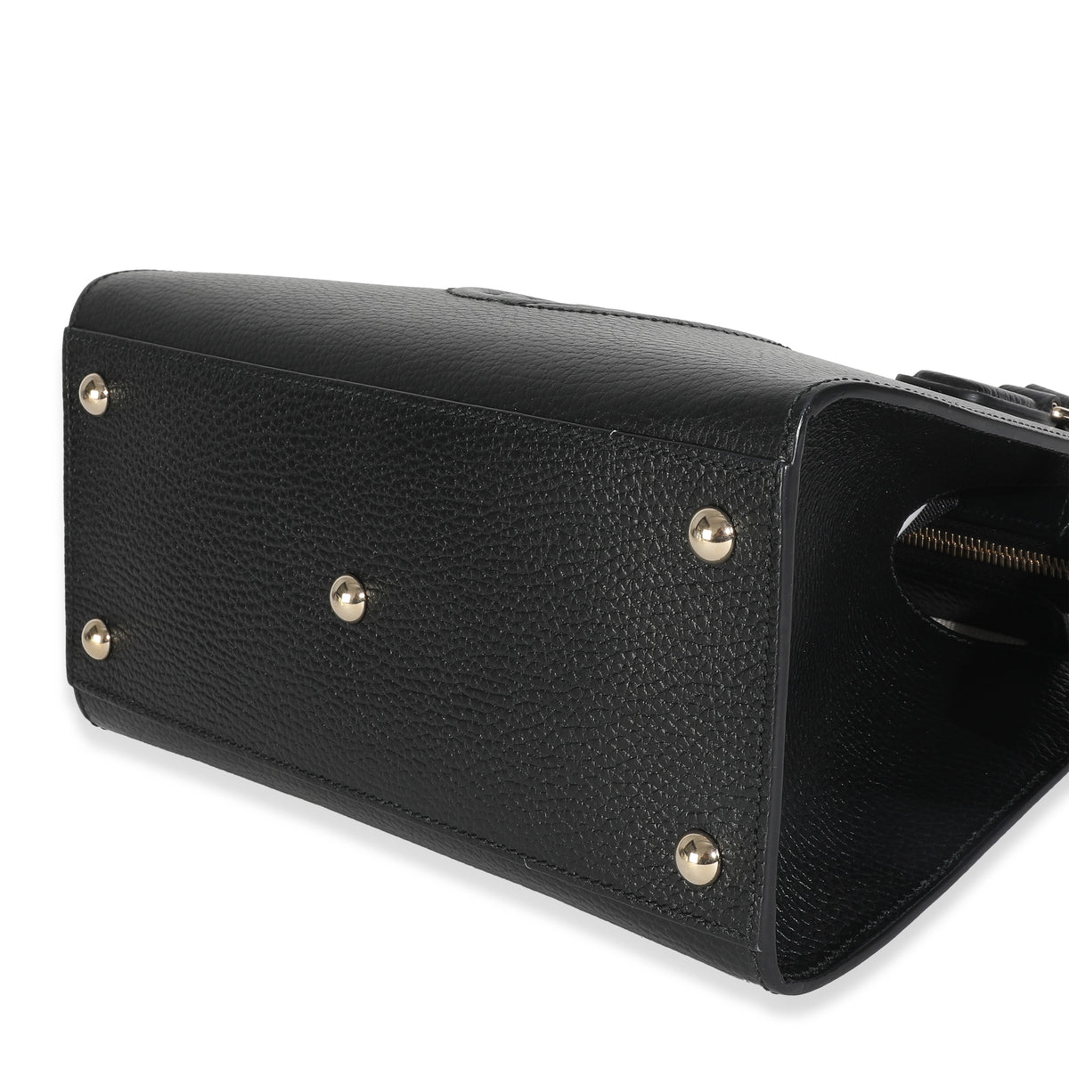 Black Dollar Calfskin Medium Soho Top Handle Satchel