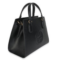 Black Dollar Calfskin Medium Soho Top Handle Satchel