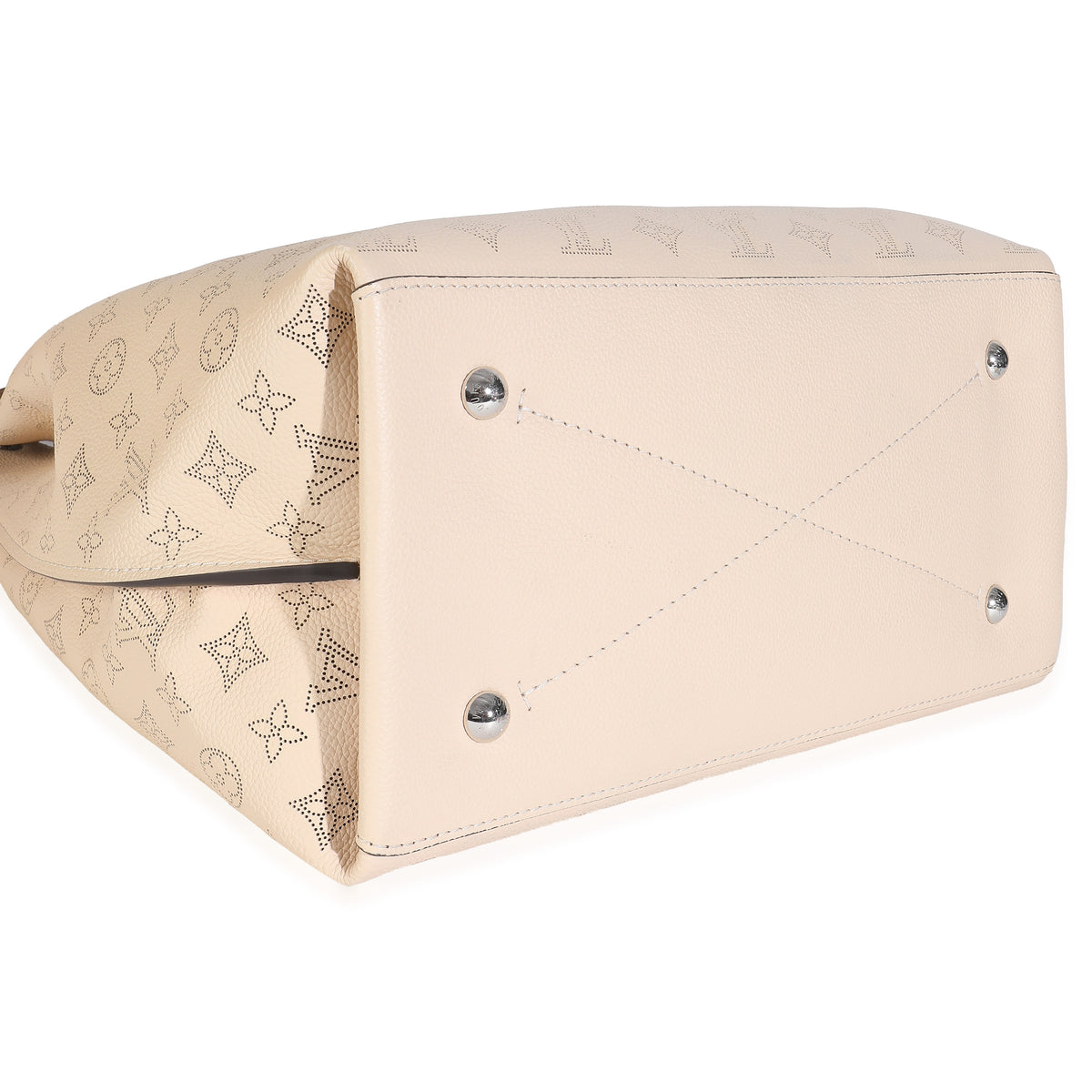 Creme Monogram Mahina Carmel Hobo