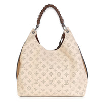 Creme Monogram Mahina Carmel Hobo
