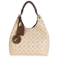 Creme Monogram Mahina Carmel Hobo