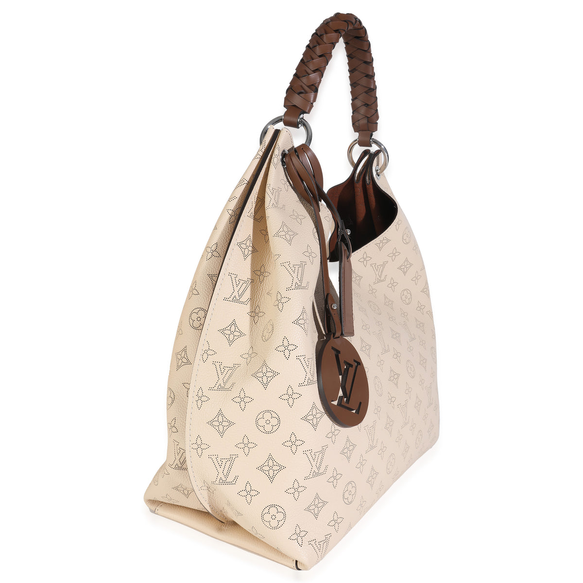Creme Monogram Mahina Carmel Hobo