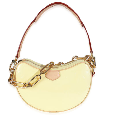 Light Yellow Monogram Vernis Croissant NM