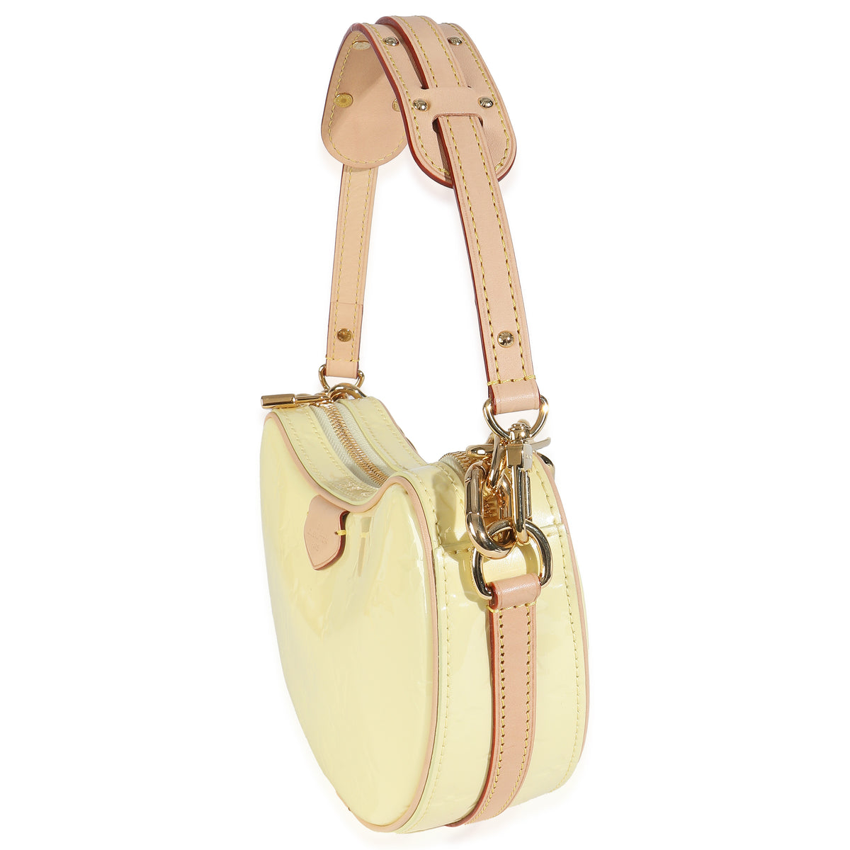 Light Yellow Monogram Vernis Croissant NM