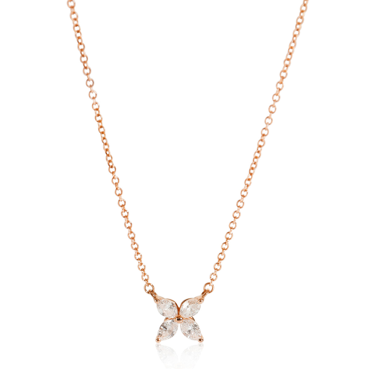 Tiffany & Co. Rose Gold Diamond Small Model Victoria Pendant fv