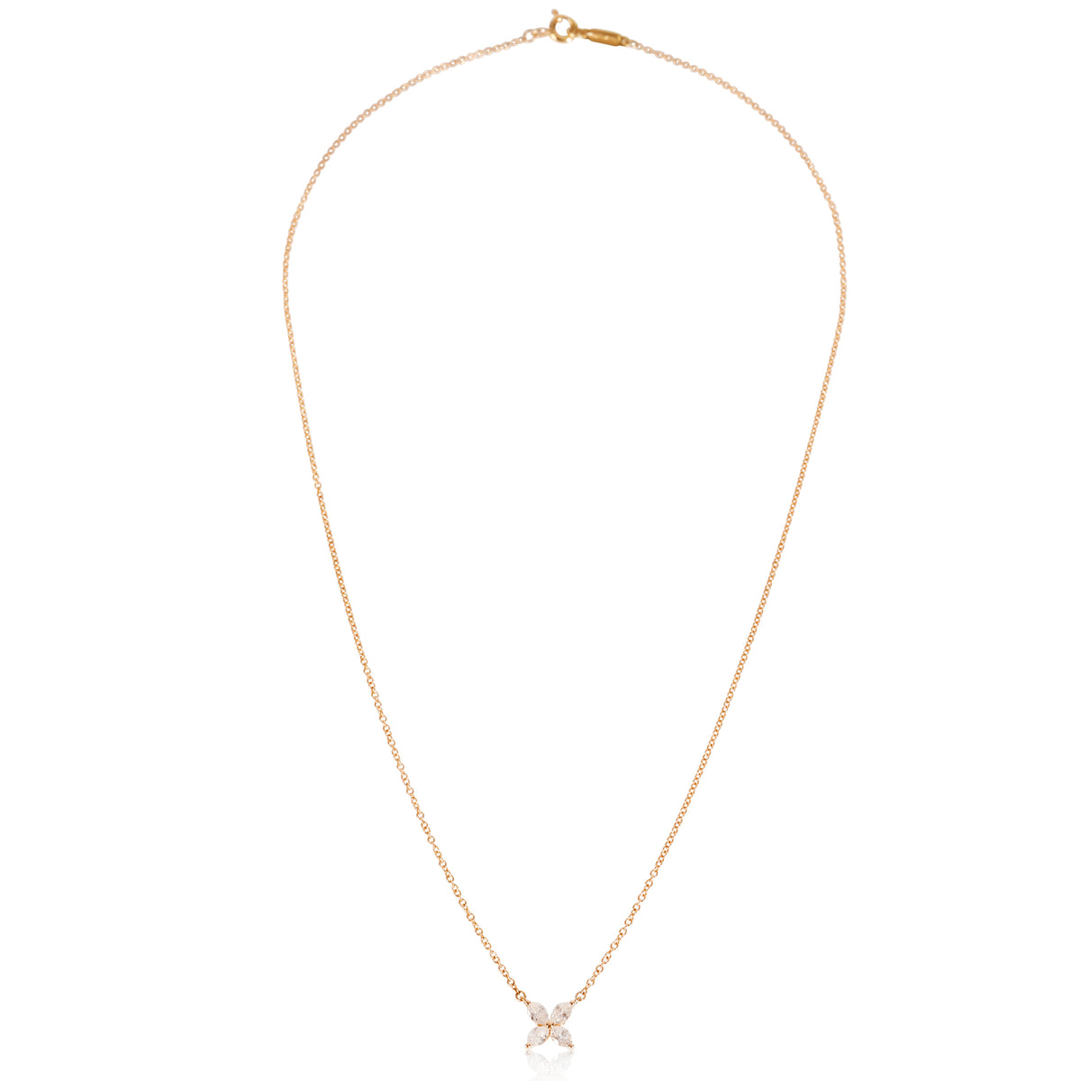 Tiffany & Co. Rose Gold Diamond Small Model Victoria Pendant pv
