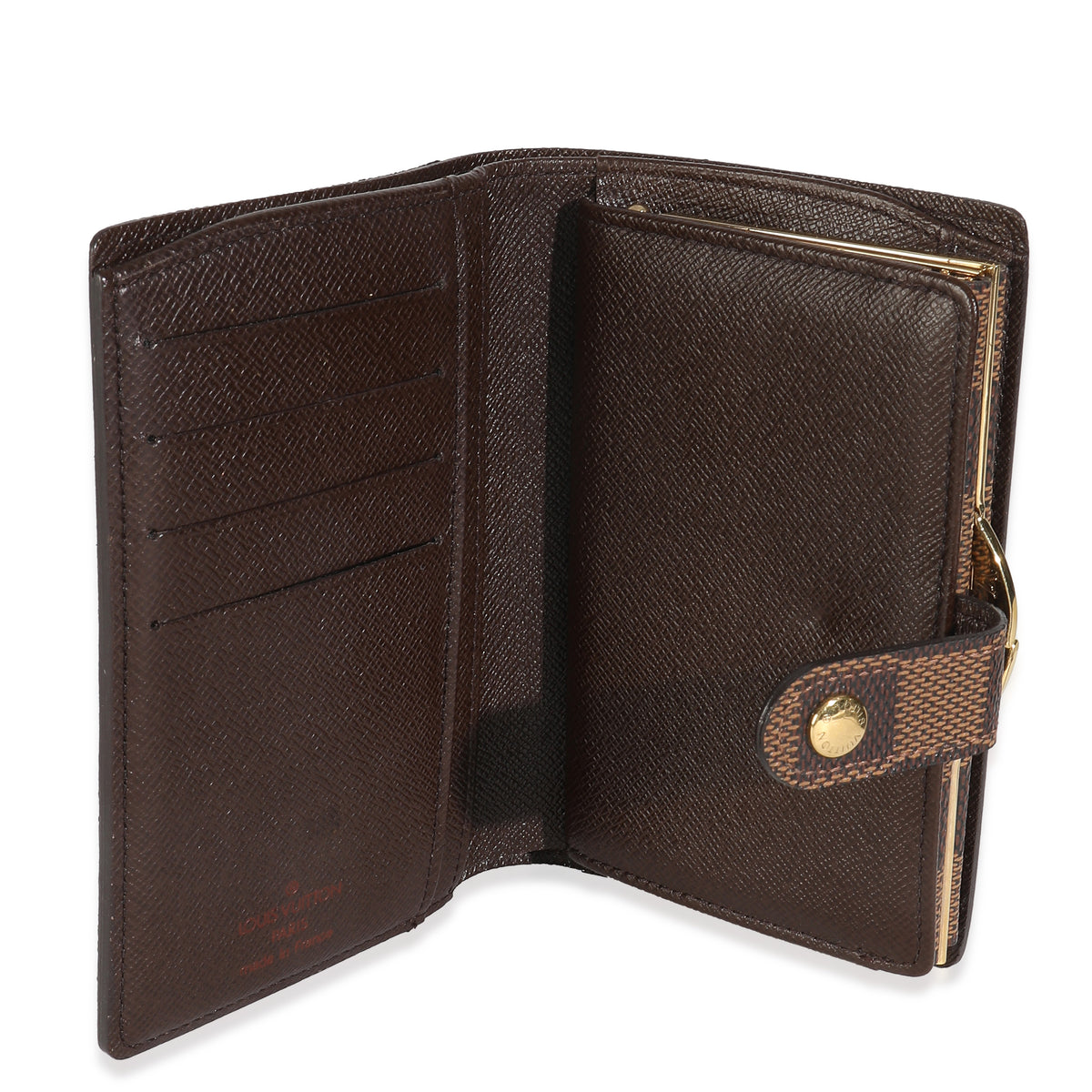 Damier Ebene Canvas French Purse