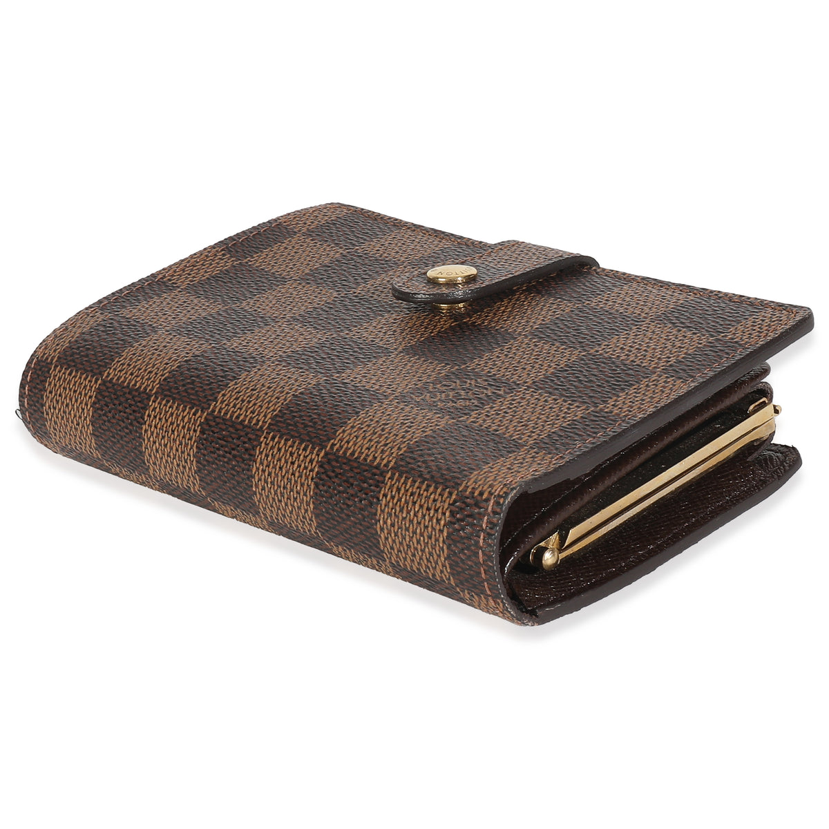 Damier Ebene Canvas French Purse