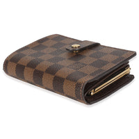 Damier Ebene Canvas French Purse