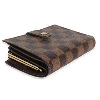 Damier Ebene Canvas French Purse