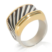 Yellow Gold & Sterling Silver  Cigar Band