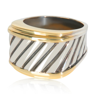 Yellow Gold & Sterling Silver  Cigar Band
