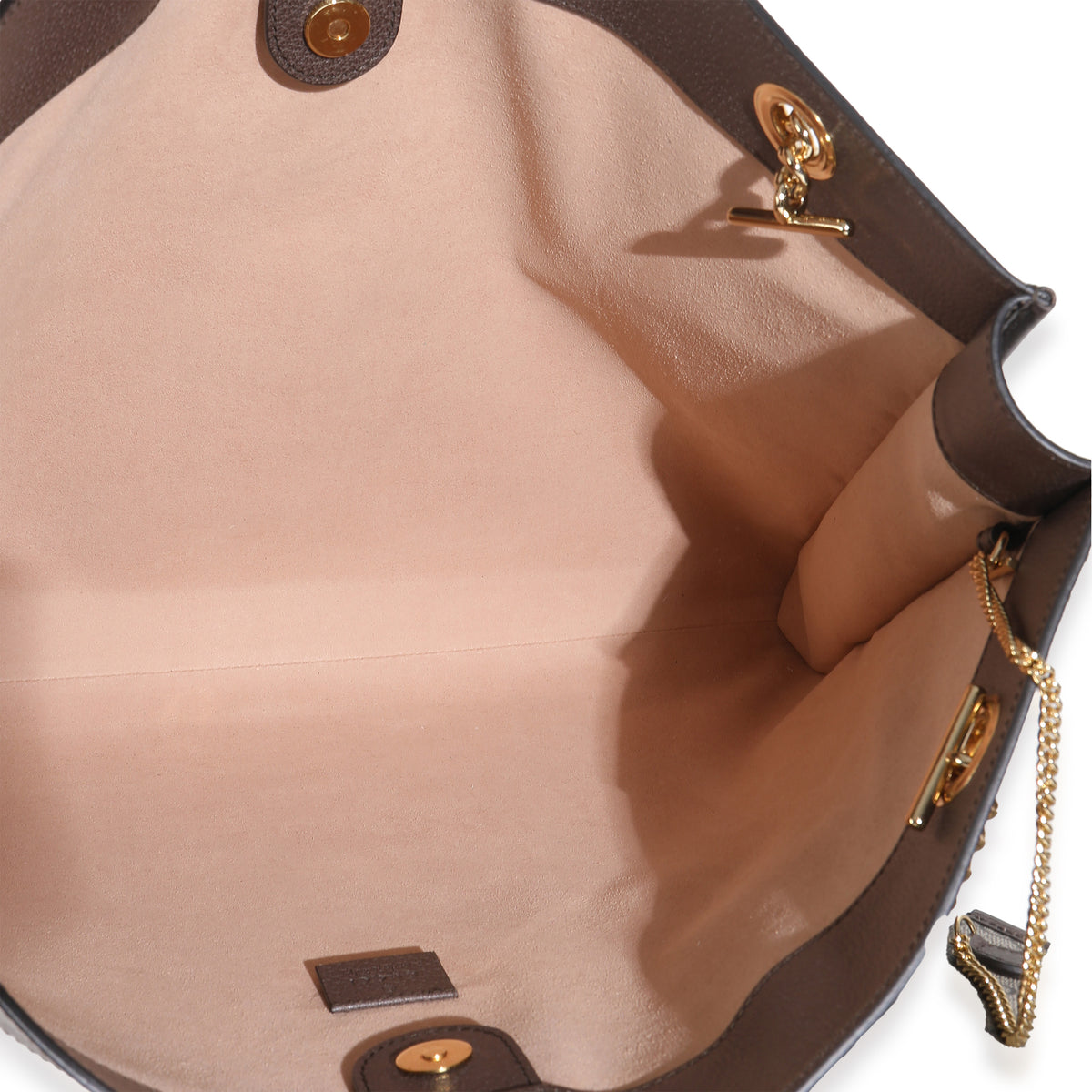 Beige New Acero GG Supreme Canvas Large Rajah Chain Tote