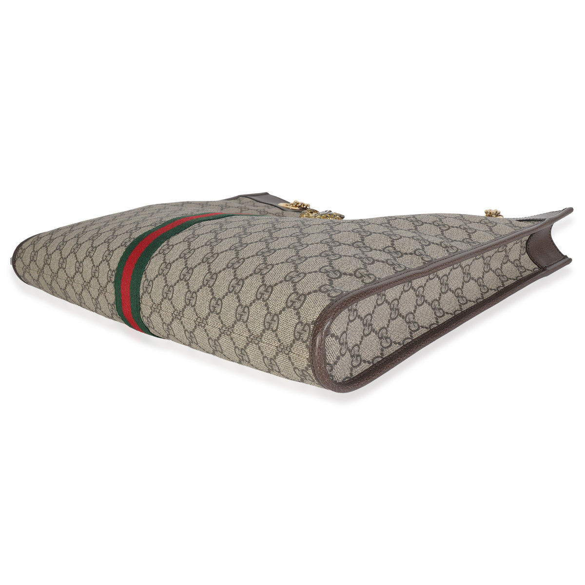 Beige New Acero GG Supreme Canvas Large Rajah Chain Tote