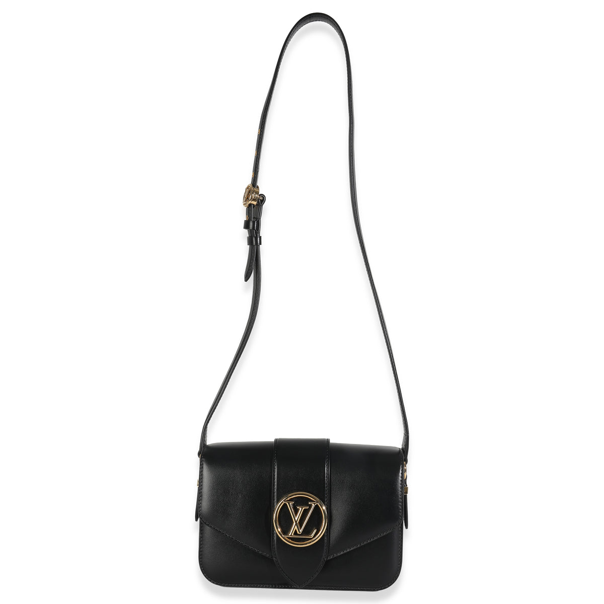 Louis Vuitton Black Smooth Calfskin LV Pont 9 Handbag av