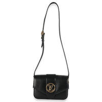 Louis Vuitton Black Smooth Calfskin LV Pont 9 Handbag av