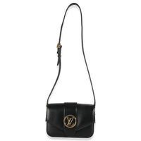 Black Smooth Calfskin LV Pont 9