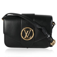 Black Smooth Calfskin LV Pont 9