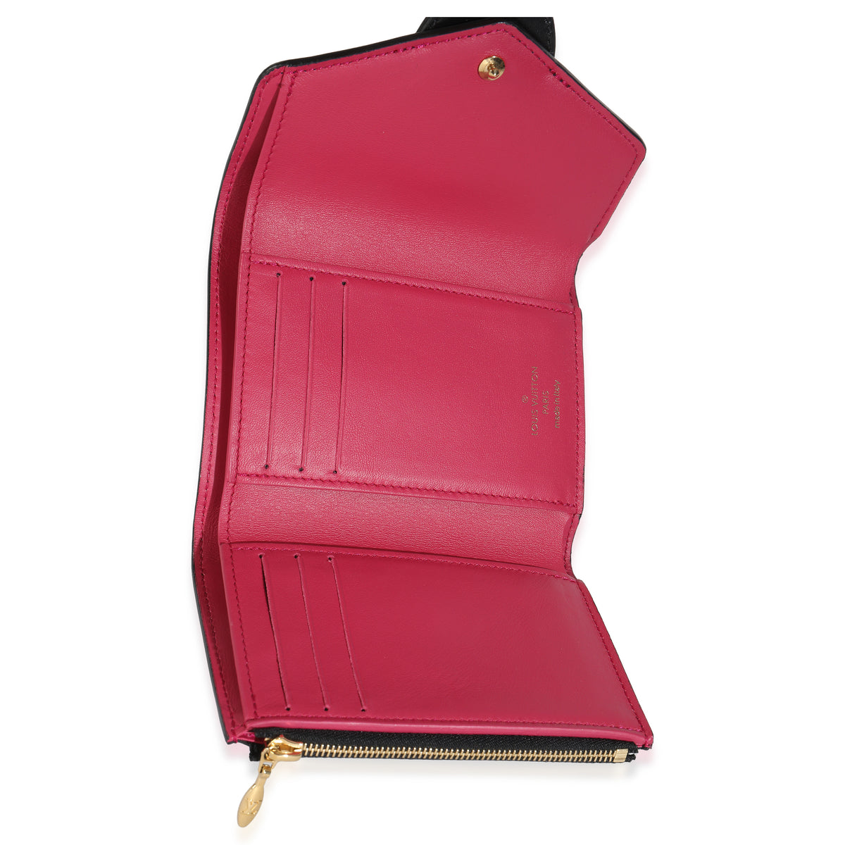 Black Smooth Calfskin LV Pont 9 Compact Wallet