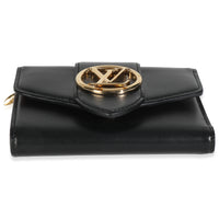 Black Smooth Calfskin LV Pont 9 Compact Wallet