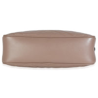 Taupe Calfskin Matelasse Small GG Marmont Chain Shoulder Bag