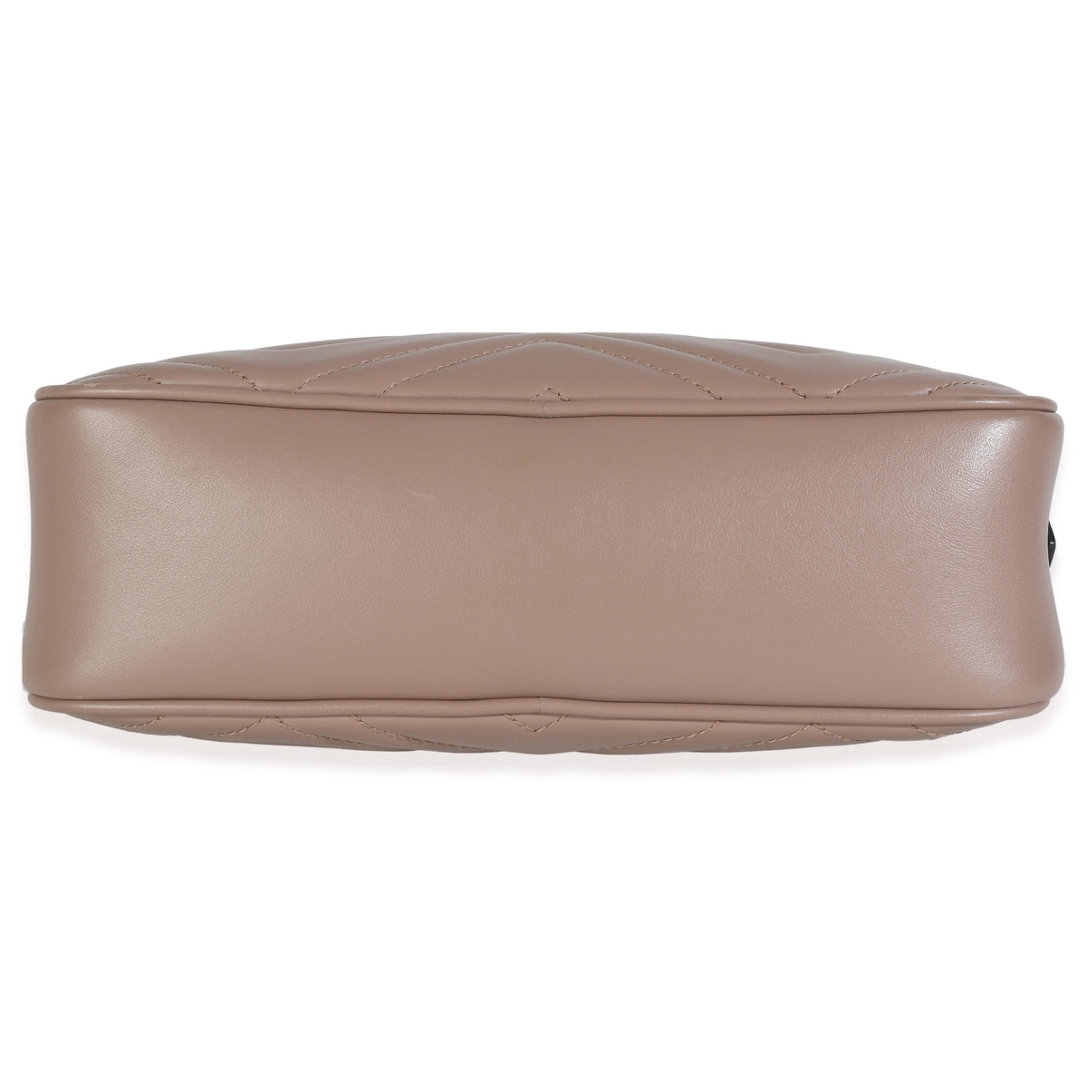 Taupe Calfskin Matelasse Small GG Marmont Chain Shoulder Bag