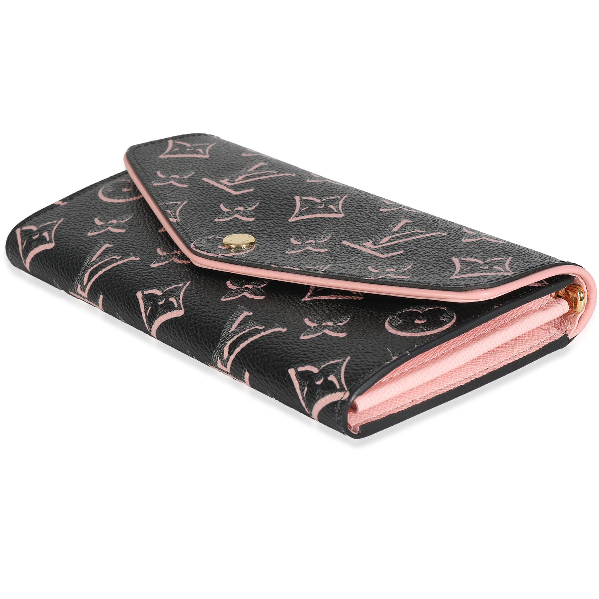 Black Monogram Canvas Fall For You Canvas Sarah Wallet