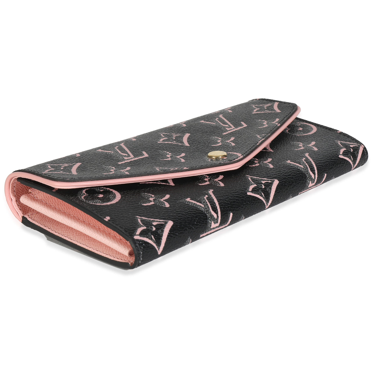 Black Monogram Canvas Fall For You Canvas Sarah Wallet