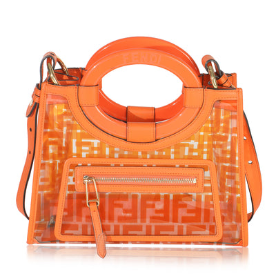 Orange TPU FF Vitello Century Plexiglass Small Runaway Shopper Tote