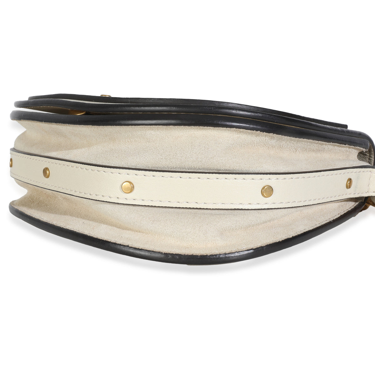 Chloe White Leather Small Nile Bracelet Bag