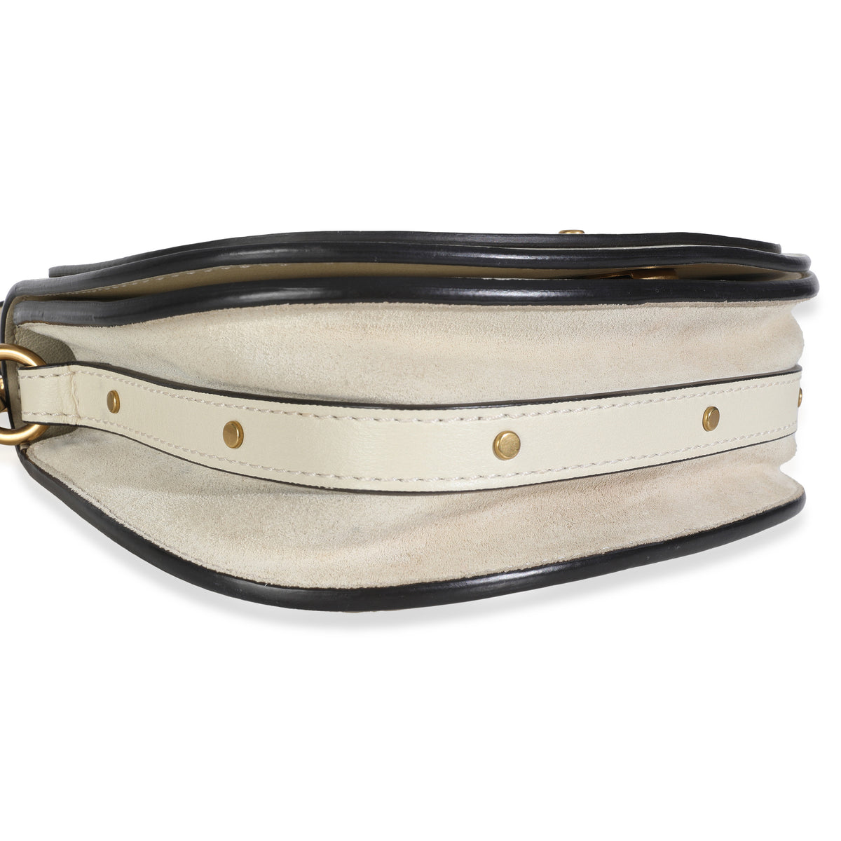 Chloe White Leather Small Nile Bracelet Bag