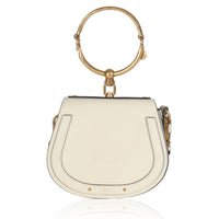 Chloe White Leather Small Nile Bracelet Bag