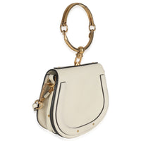 Chloe White Leather Small Nile Bracelet Bag