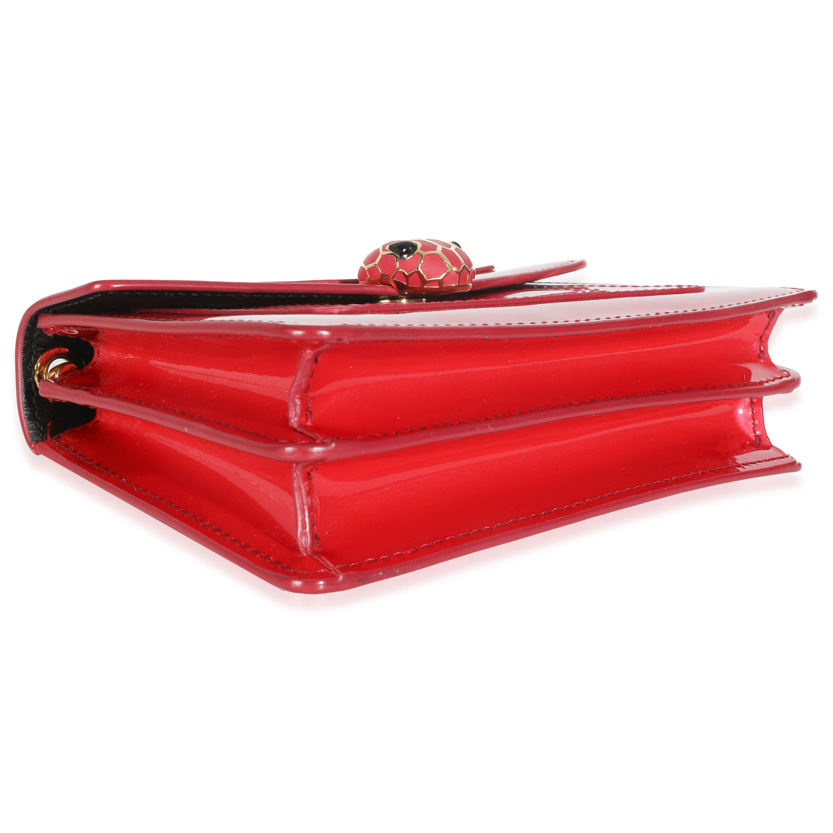 Bvlgari Dark Pink Patent Mini Serpenti Forever Crossbody