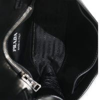 Black Saffiano City Calfskin Studded Small Elektra Shoulder Bag