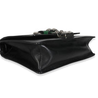 Black Saffiano City Calfskin Studded Small Elektra Shoulder Bag