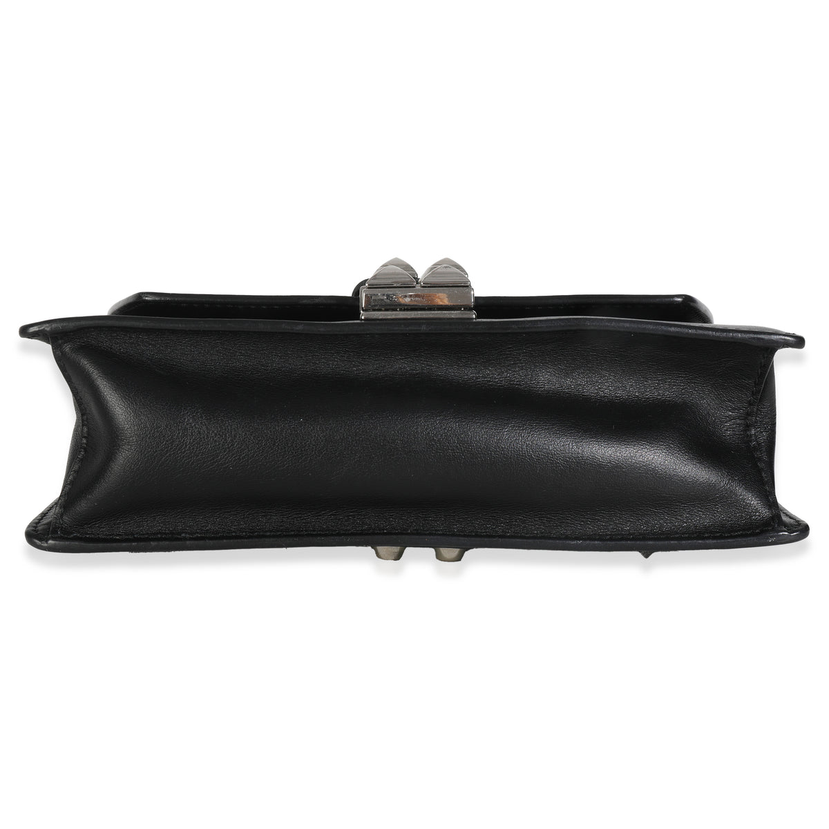 Black Saffiano City Calfskin Studded Small Elektra Shoulder Bag