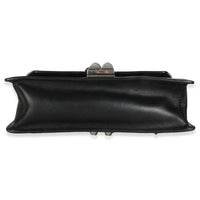 Black Saffiano City Calfskin Studded Small Elektra Shoulder Bag